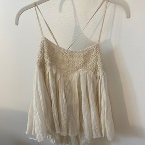 FREE PEOPLE | FP One Cream Bohemian Tank Top